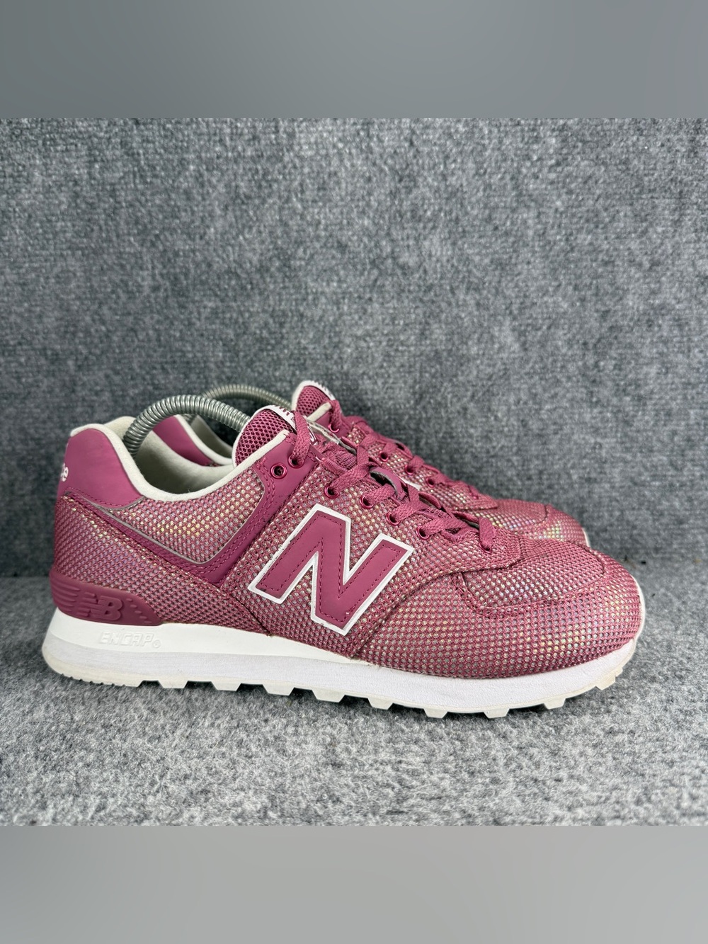 New Balance 574 Womens 9.5 Shoes Pinlk Metallic Luminescent Mermaid